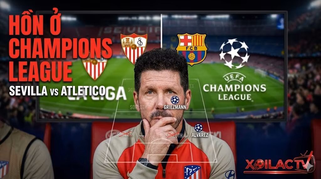 HLV Diego Simeone suy tư về bài toán xoay tua đội hình Atletico Madrid giữa đấu trường La Liga và tứ kết Champions League gặp Barcelona.