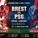 Nhận định trận đấu Brest vs PSG vòng 4 Ligue 1 lúc 01h45 ngày 14/09, phát sóng trực tiếp bóng đá Full HD tại Xoilac TV.